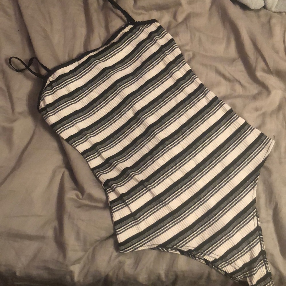 Black and white bodysuit
